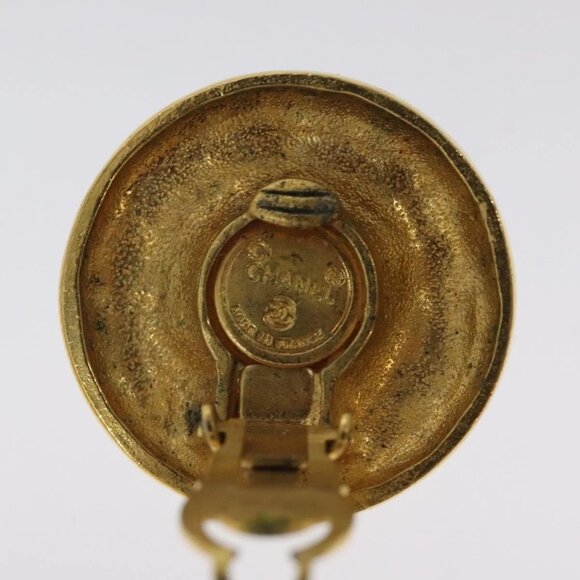 CHANEL Earring metal Gold CC Auth bs25494 - Picture 5 of 10